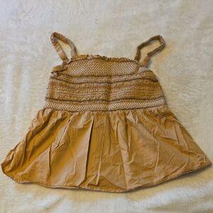 Old Navy Brown Smocked Top